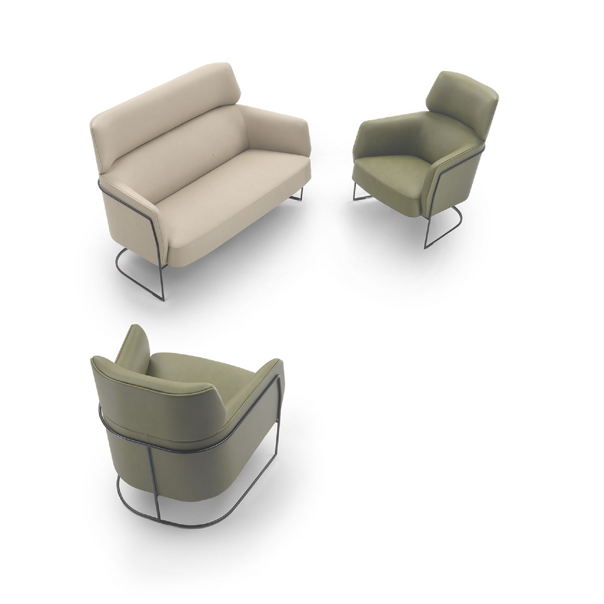 Metal Framed High-Back Sofa | Marelli Nest | Italianfurniture.com