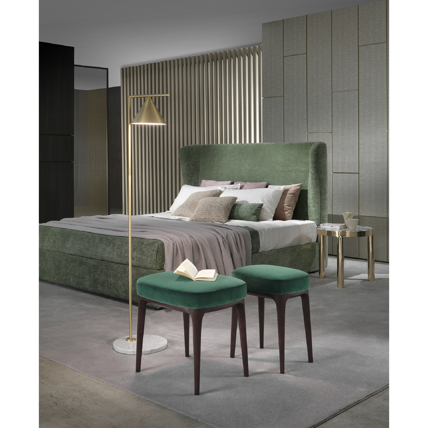 Upholstered Rectangular Footstool | Marelli Paris | Italianfurniture.com