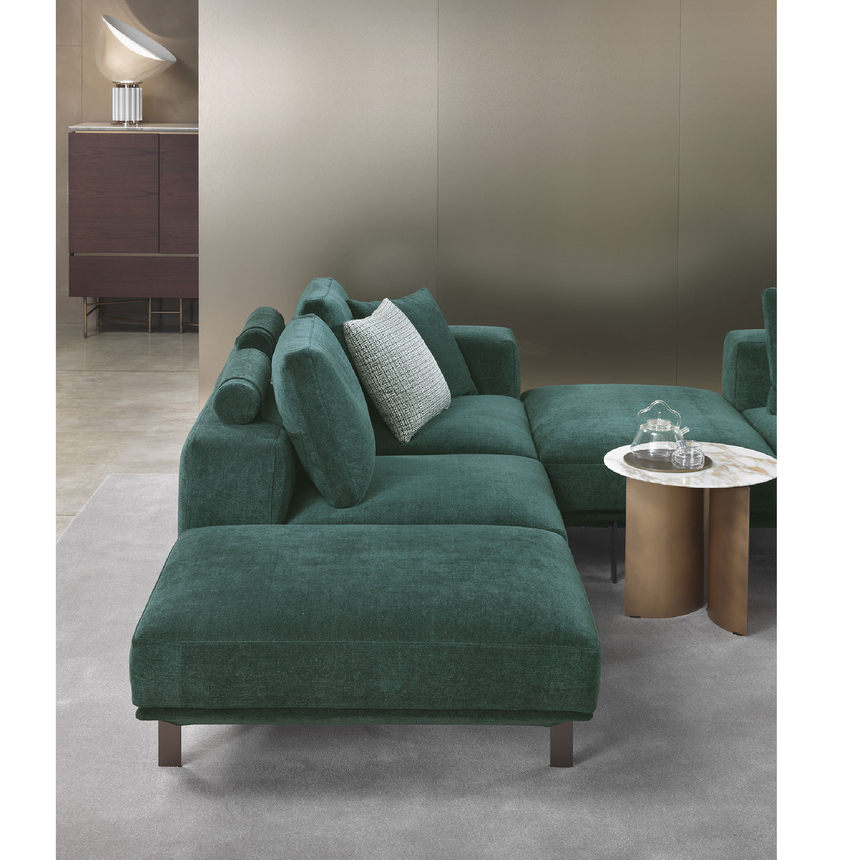 Minimalist Side Sofa with Ottoman | Marelli Richard | Italianfurniture.com