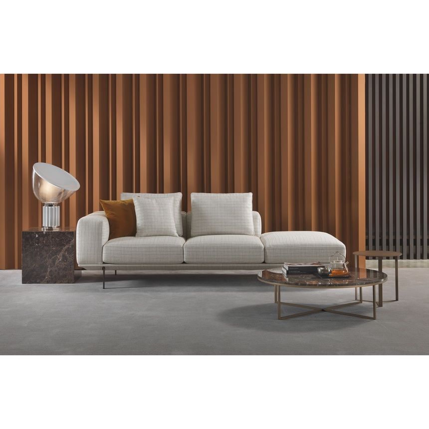 Minimalist Side Sofa with Ottoman | Marelli Richard | Italianfurniture.com