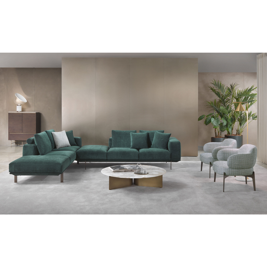Minimalist Side Sofa with Ottoman | Marelli Richard | Italianfurniture.com