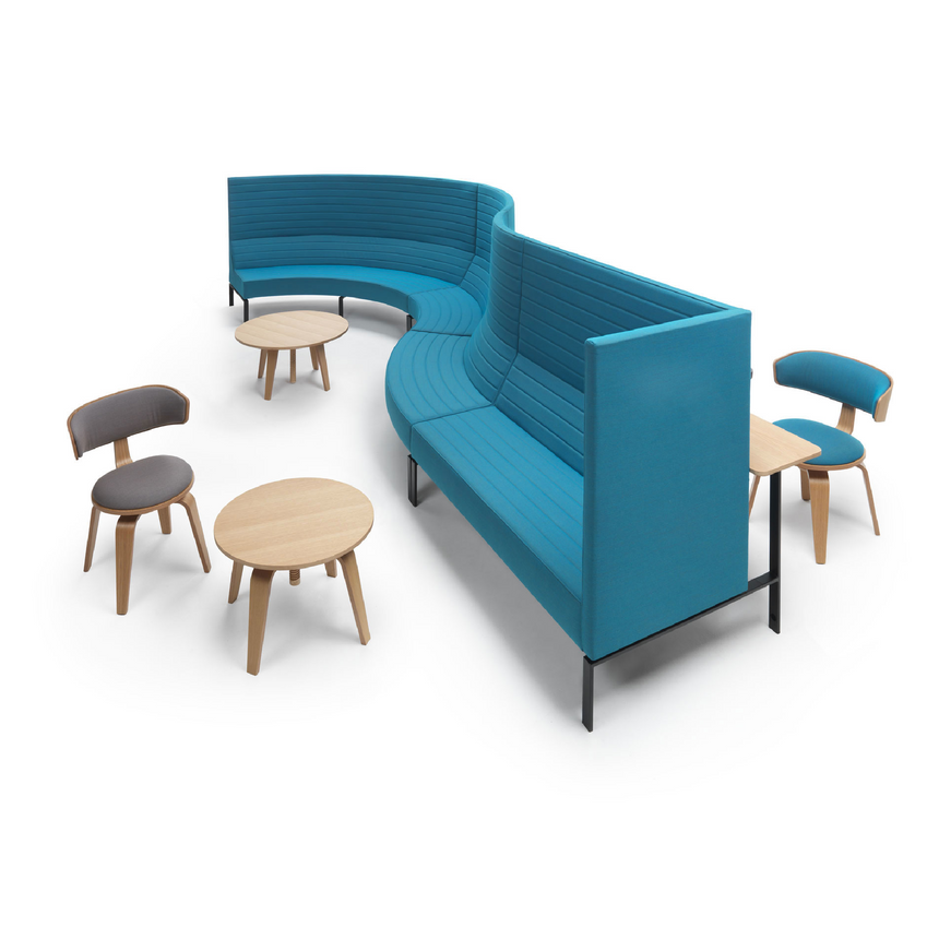 Armless Curved Sofa | Marelli Stripes | Italianfurniture.com