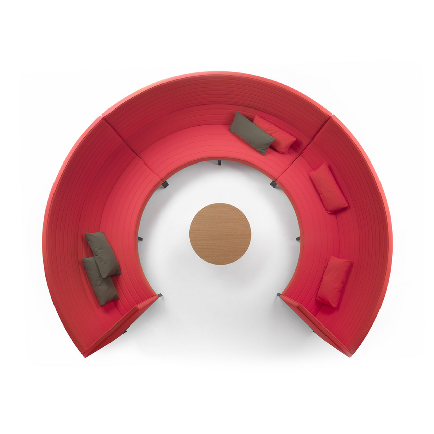 Armless Curved Sofa | Marelli Stripes | Italianfurniture.com