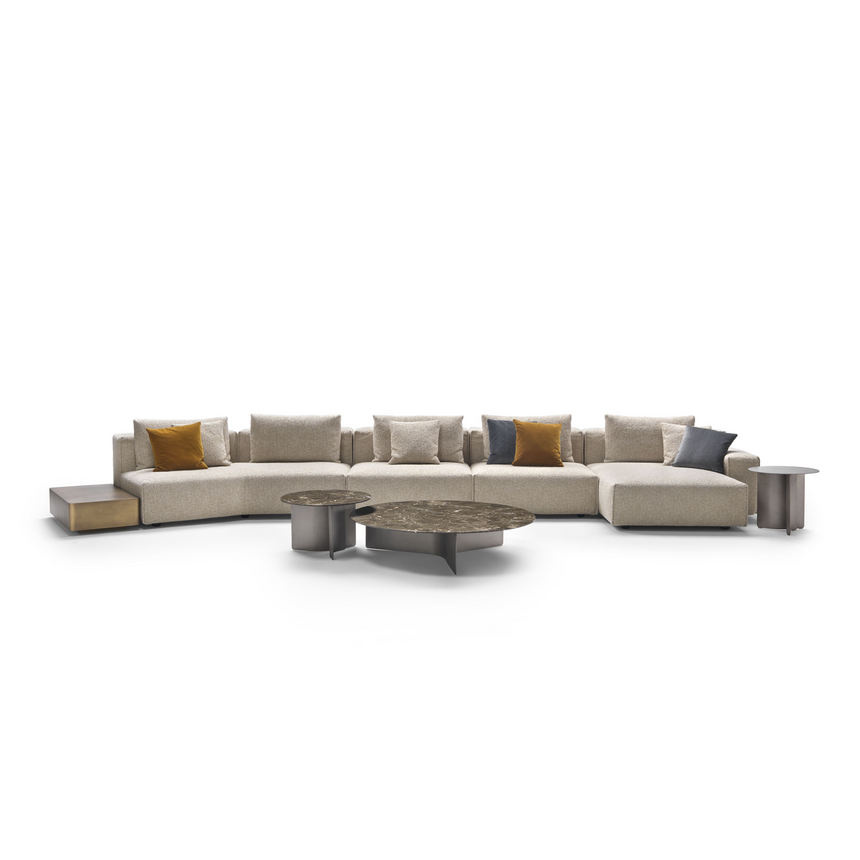 Vertical Seam Low-Armed Side Sofa | Marelli Yann