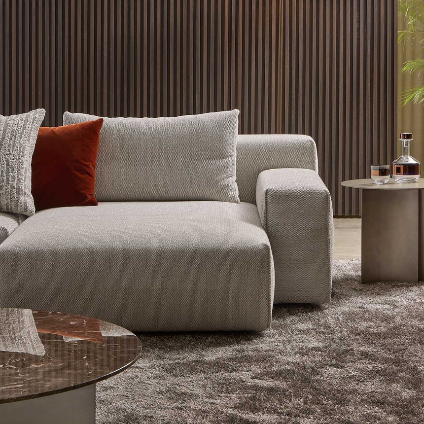 Vertical Seam Low-Armed Side Sofa | Marelli Yann