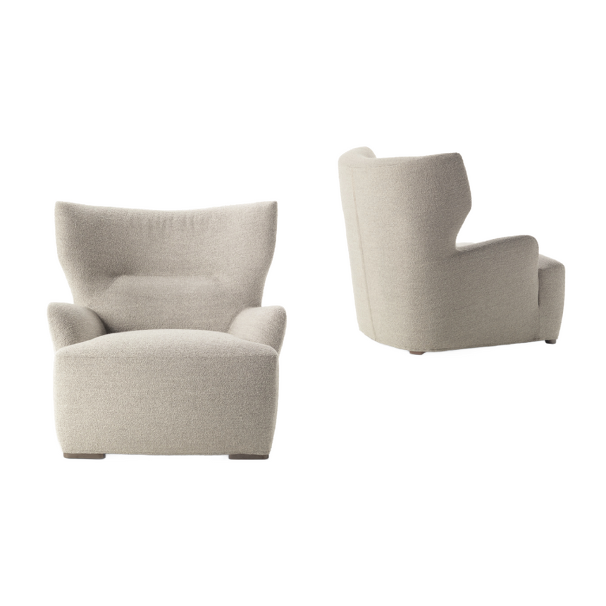 Wingback Upholstered Lounge Chair | Marac Alba | Italianfurniture.com