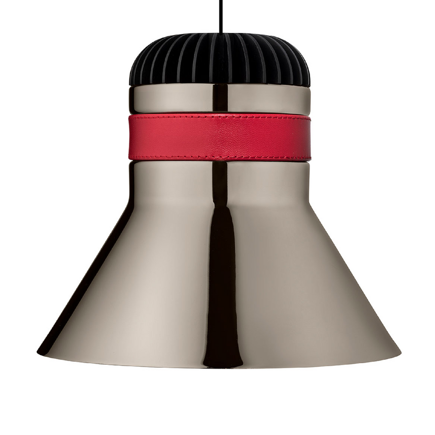 Leather Strapped Bell Hanging Lamp | Masiero Cordea | Italianfurniture.com