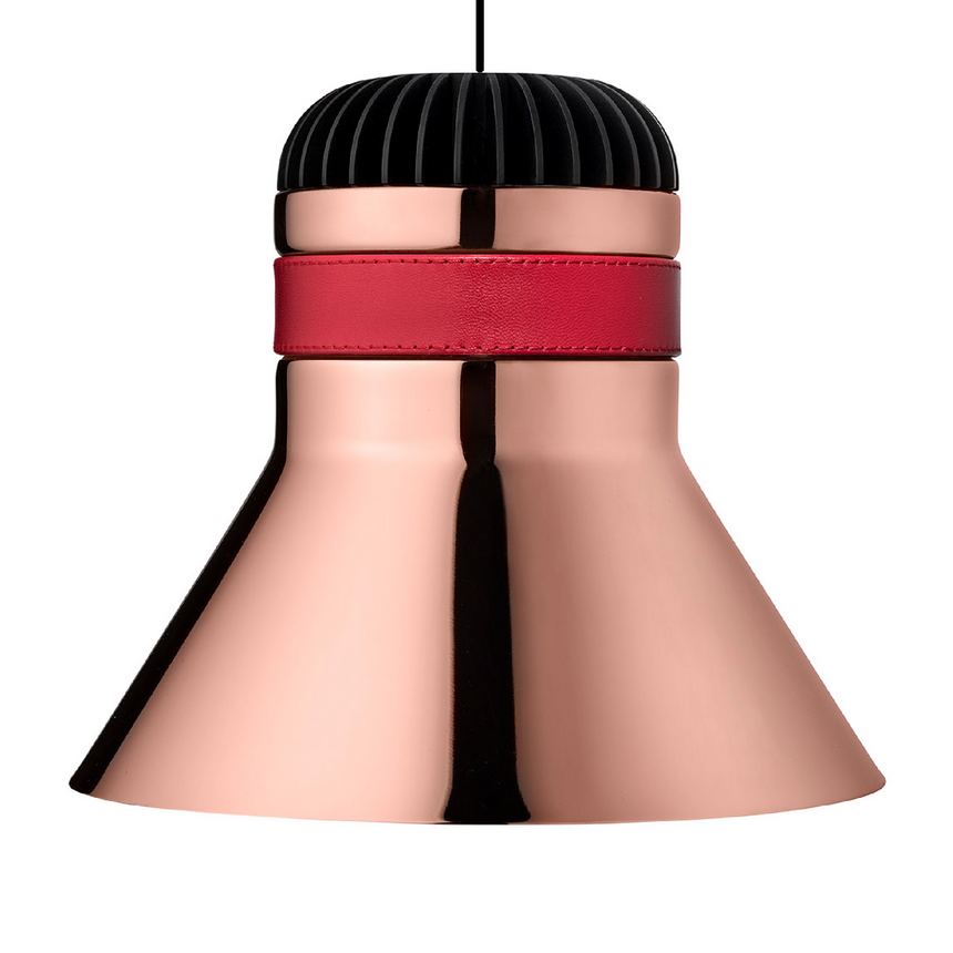 Leather Strapped Bell Hanging Lamp | Masiero Cordea | Italianfurniture.com