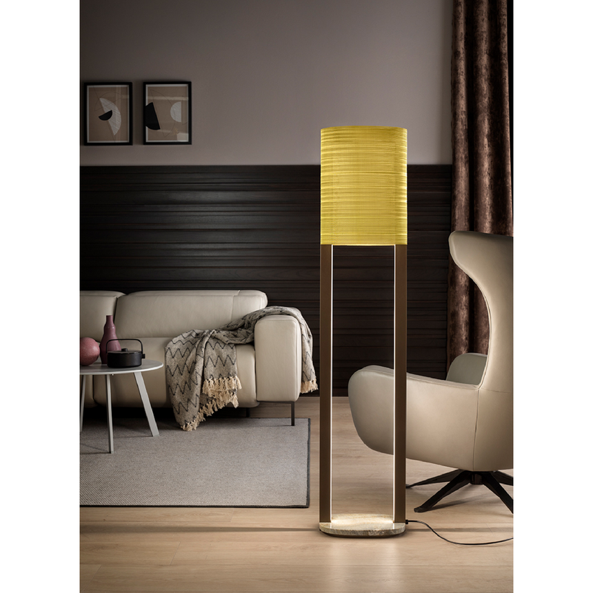 Gold Wire Mesh Floor Lamp | Masiero Ebe | Italianfurniture.com