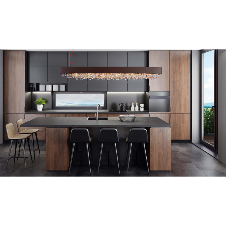 Pendant Embellished Linear Chandelier L | Masiero Olà | Italianfurniture.com