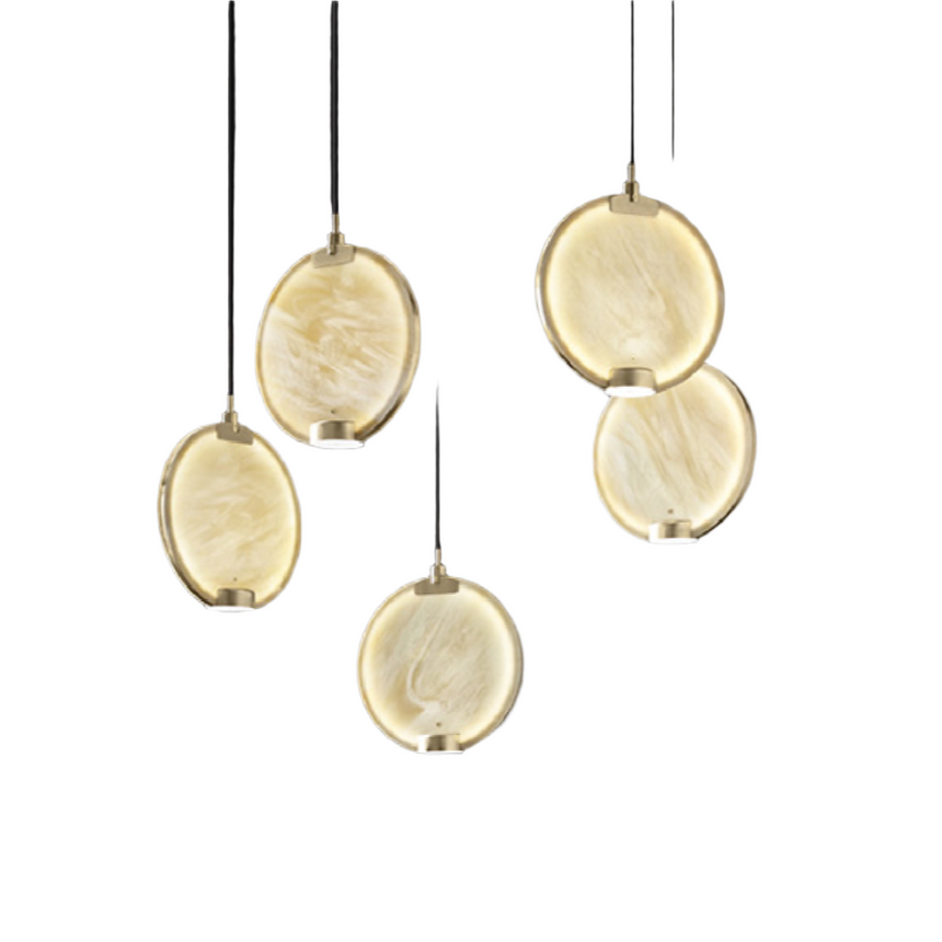 Round Prism Glass Hanging Lamps (5) | Masiero Horo