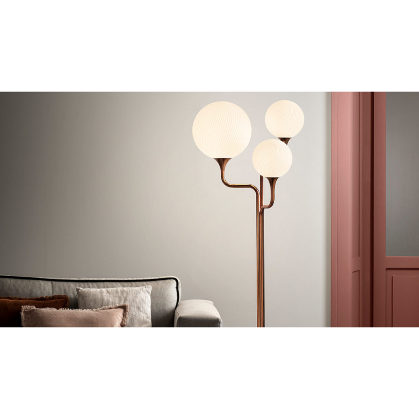 3-Glass Spheres Floor Lamp | Masiero Tee | Italianfurniture.com