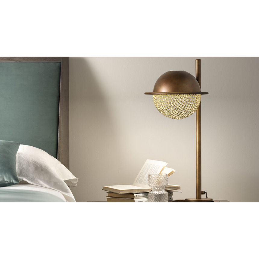 Metal Mesh Sphere Table Lamp | Masiero Iglù | Italianfurniture.com