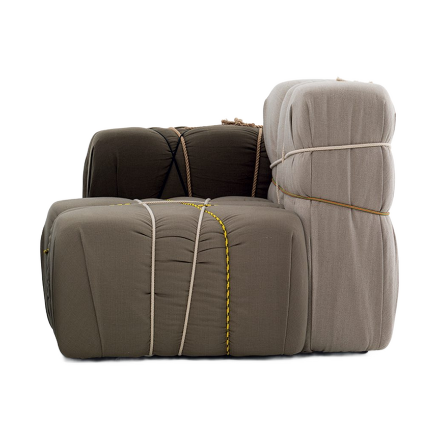 Rope-Tied Gray Lounge Armchair | Mogg Contropakko | Italianfurniture.com