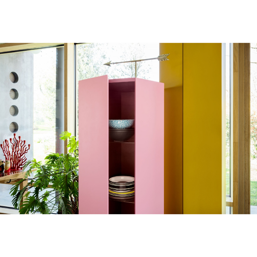 Hexagonal Lacquered Pillar Cabinet | Mogg Exagon | Italianfurniture.com