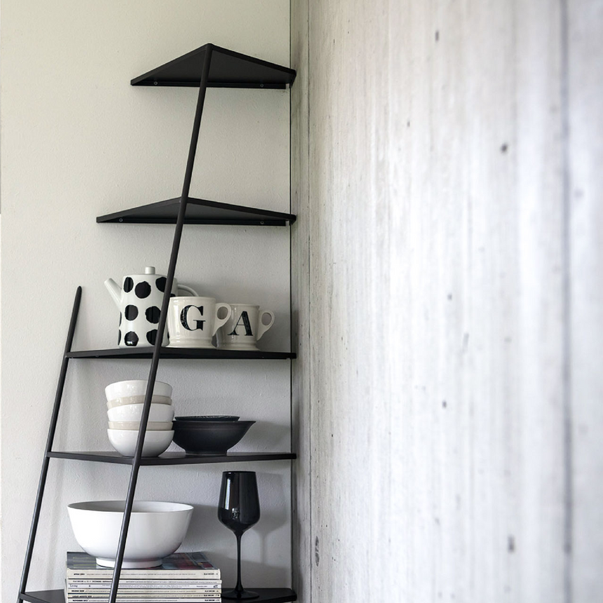 Black Ladder Book Shelf | Mogg Mama | Italianfurniture.com