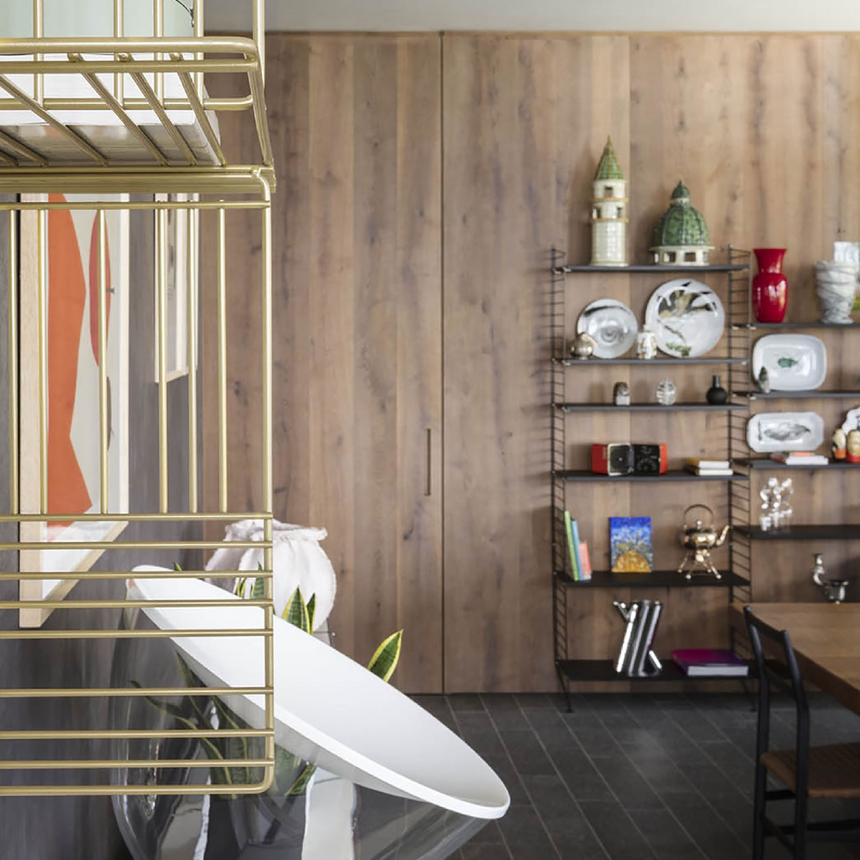 Metal Lines Wall Shelf | Mogg Musa | Italianfurniture.com