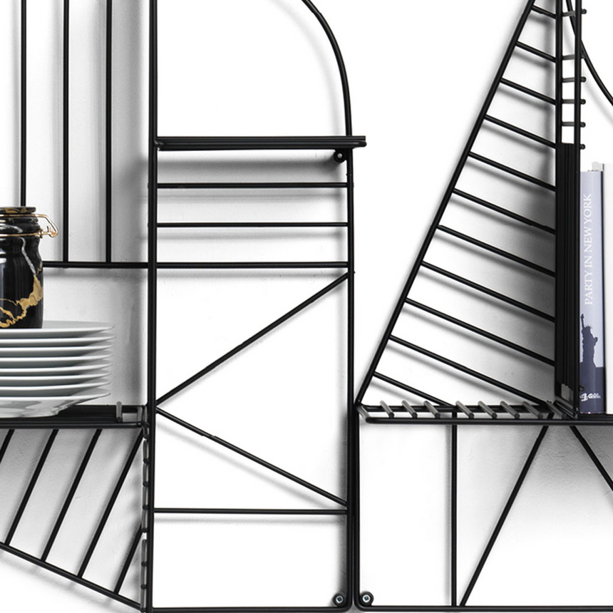 Metal Lines Wall Shelf | Mogg Musa | Italianfurniture.com