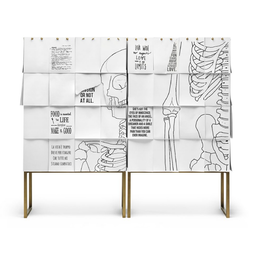 Paper-Covered Storage Unit | Mogg Notes | Italianfurniture.com