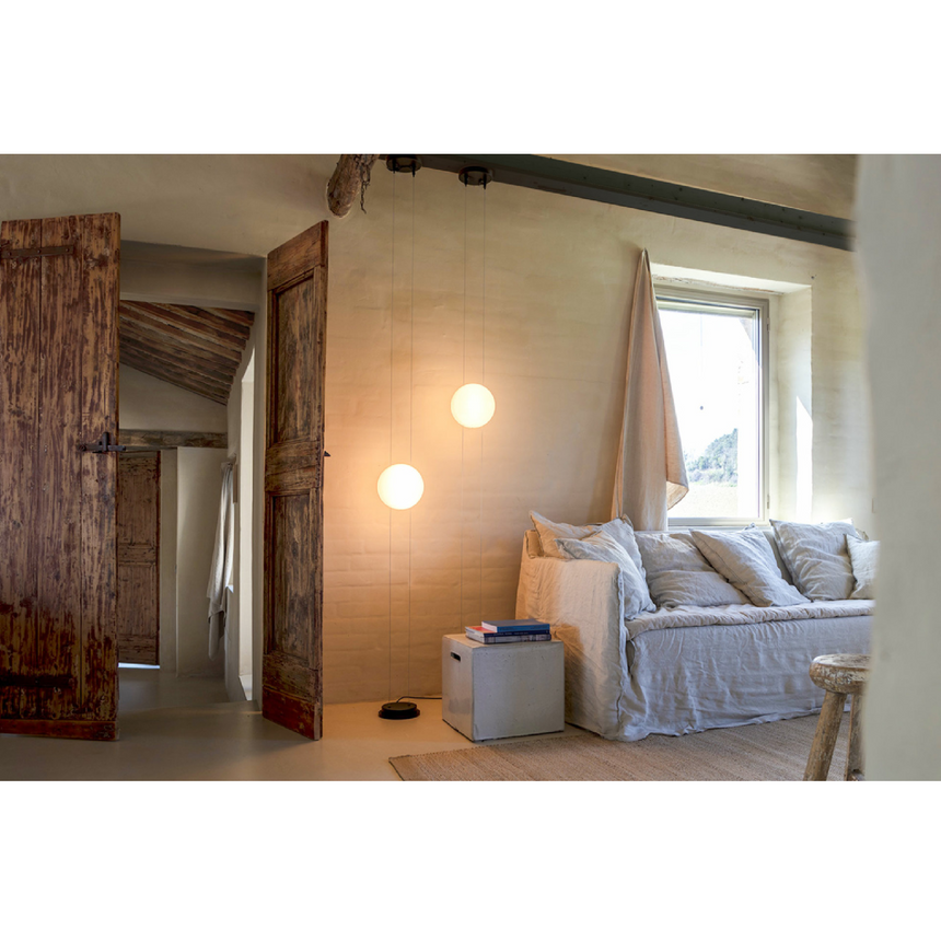 White Sphere Ceiling Floor Lamp | Mogg Orbit | Italianfurniture.com