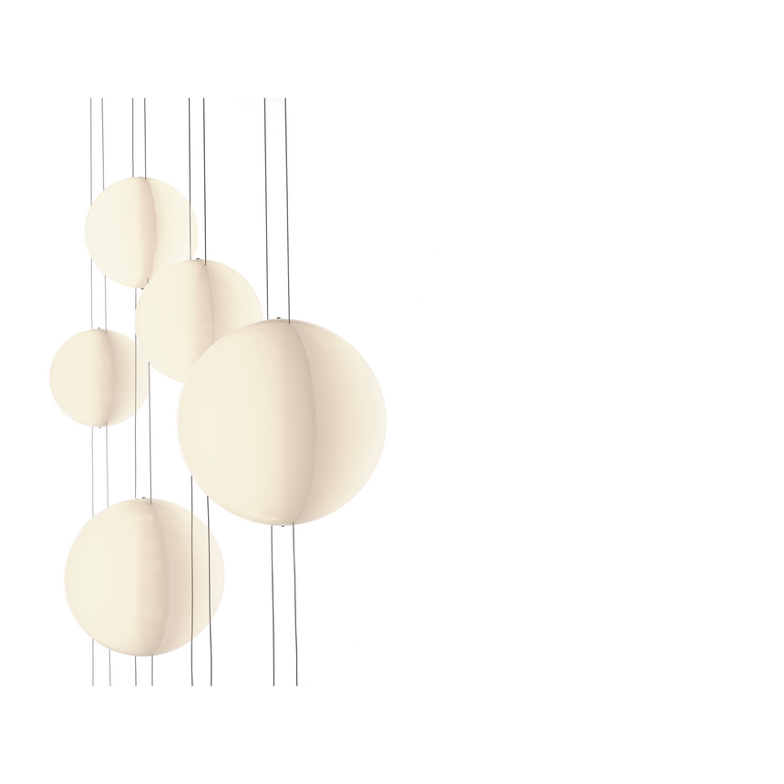 White Sphere Ceiling Floor Lamp | Mogg Orbit | Italianfurniture.com