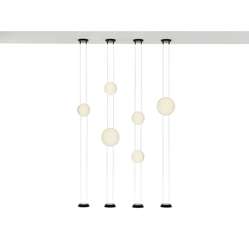 White Sphere Ceiling Floor Lamp | Mogg Orbit | Italianfurniture.com