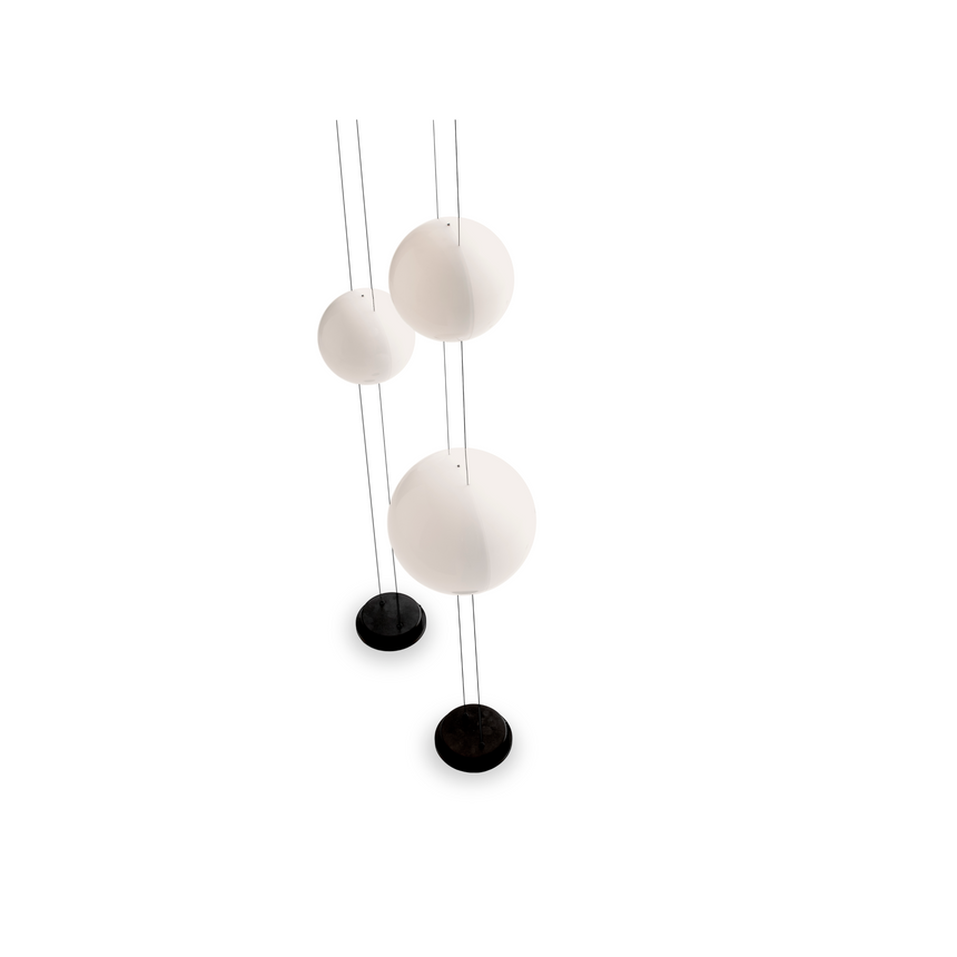 White Sphere Ceiling Floor Lamp | Mogg Orbit | Italianfurniture.com