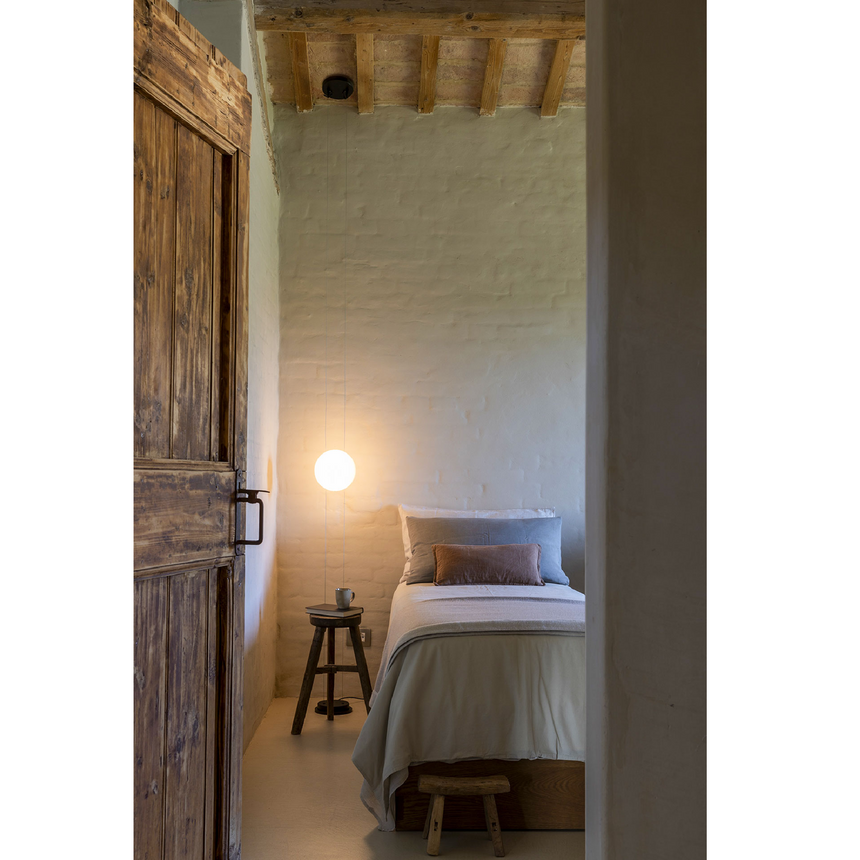 White Sphere Ceiling Floor Lamp | Mogg Orbit | Italianfurniture.com