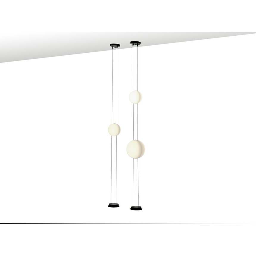 White Sphere Ceiling Floor Lamp | Mogg Orbit | Italianfurniture.com