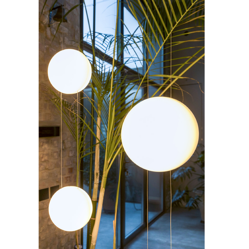 White Sphere Ceiling Floor Lamp | Mogg Orbit | Italianfurniture.com