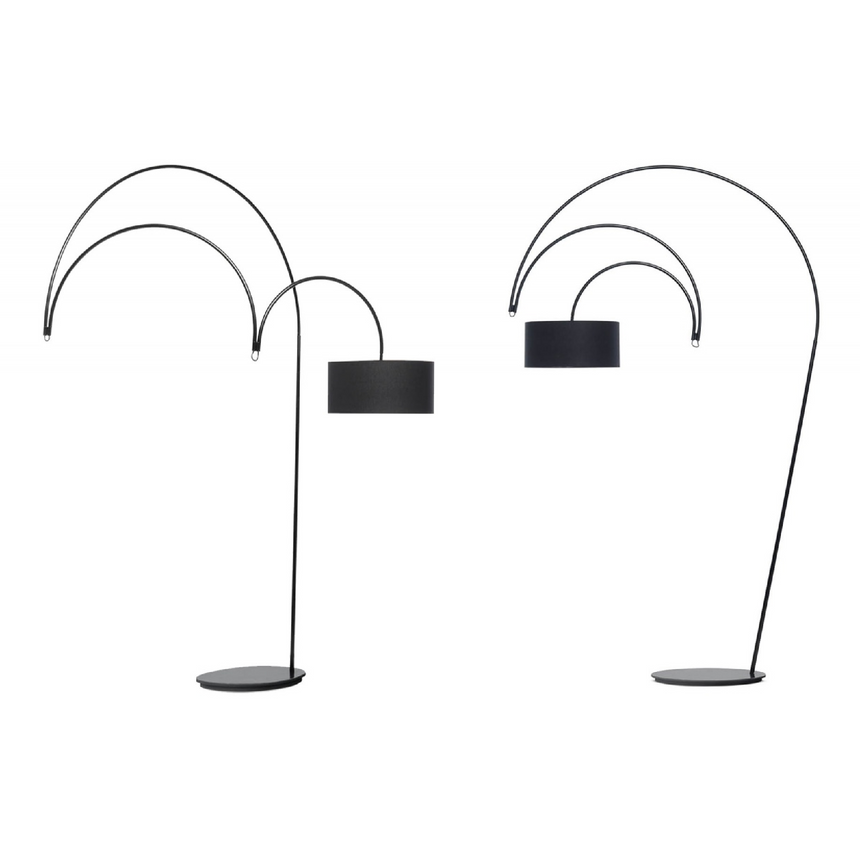Black Metal Directional Floor Lamp | Mogg Sott'archi | Italianfurniture.com