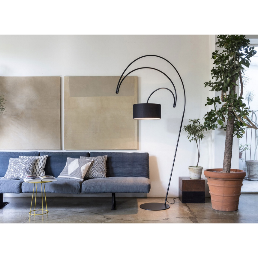 Black Metal Directional Floor Lamp | Mogg Sott'archi | Italianfurniture.com