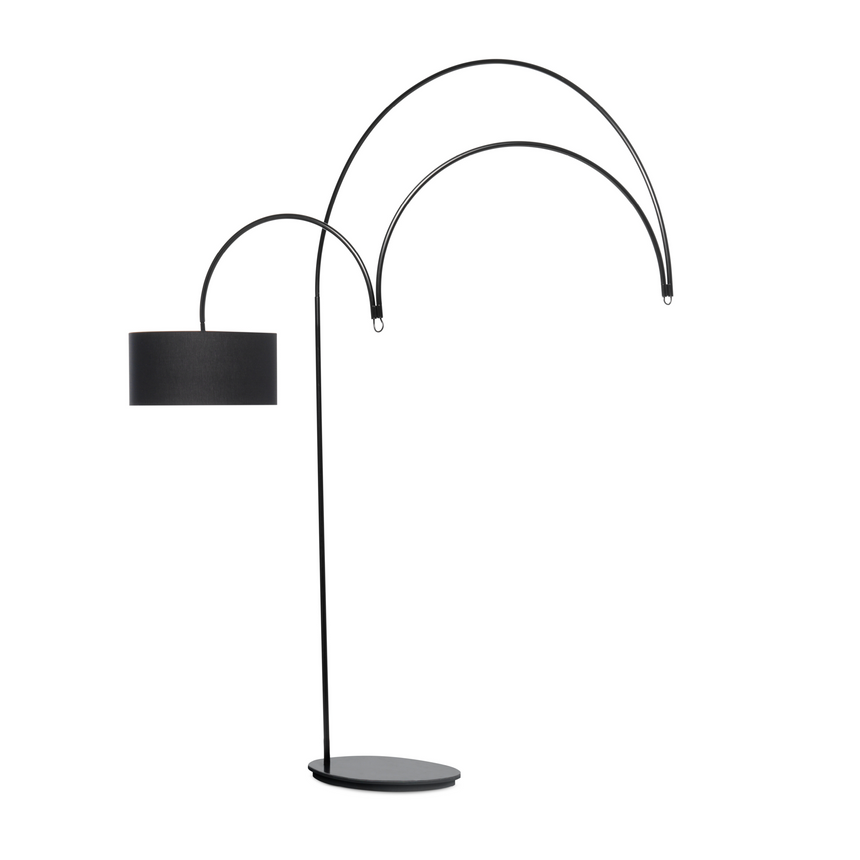 Black Metal Directional Floor Lamp | Mogg Sott'archi | Italianfurniture.com