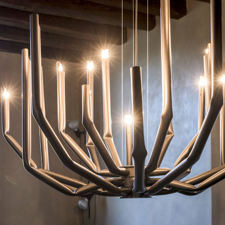Tubular Iron Hanging Lamp | Mogg To_Be | Italianfurniture.com