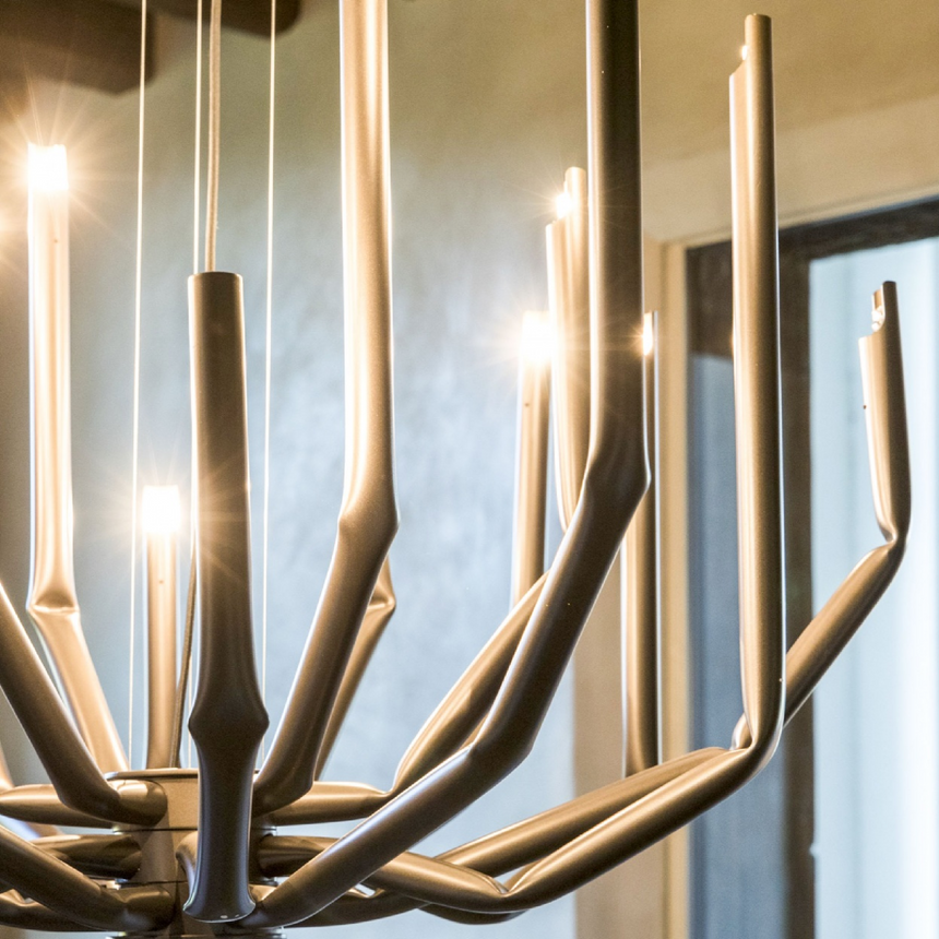 Tubular Iron Hanging Lamp | Mogg To_Be | Italianfurniture.com