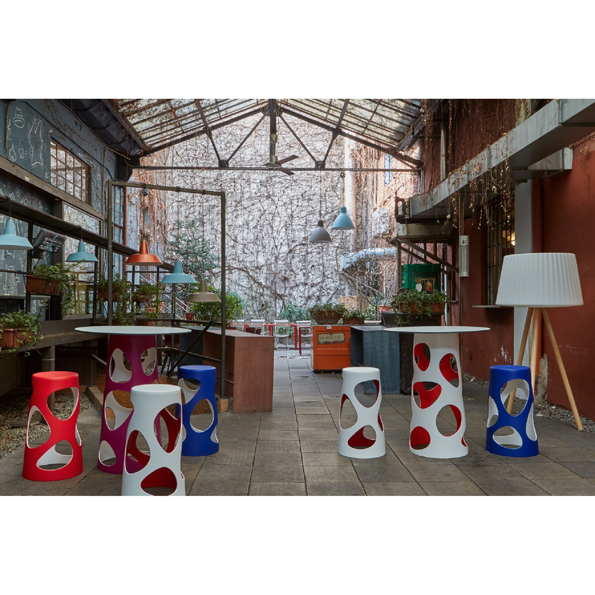White Stackable Outdoor Stool | Myyour Liberty | Italianfurniture.com