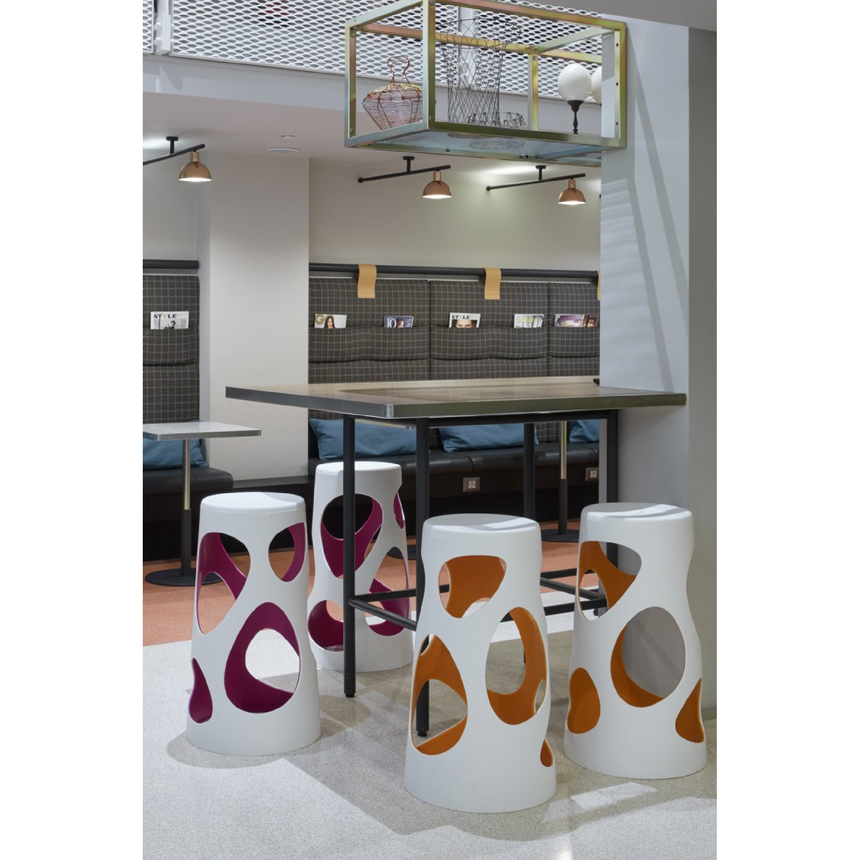 White Stackable Outdoor Stool | Myyour Liberty | Italianfurniture.com