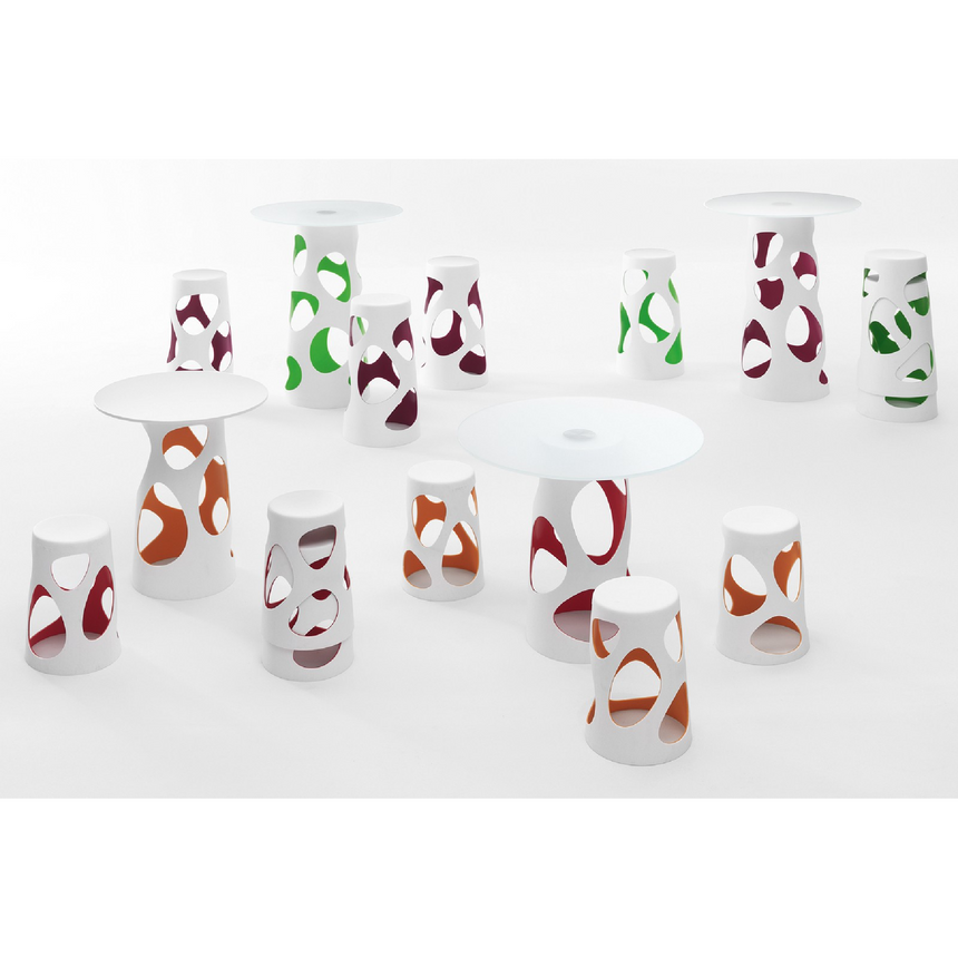 White Stackable Outdoor Stool | Myyour Liberty | Italianfurniture.com