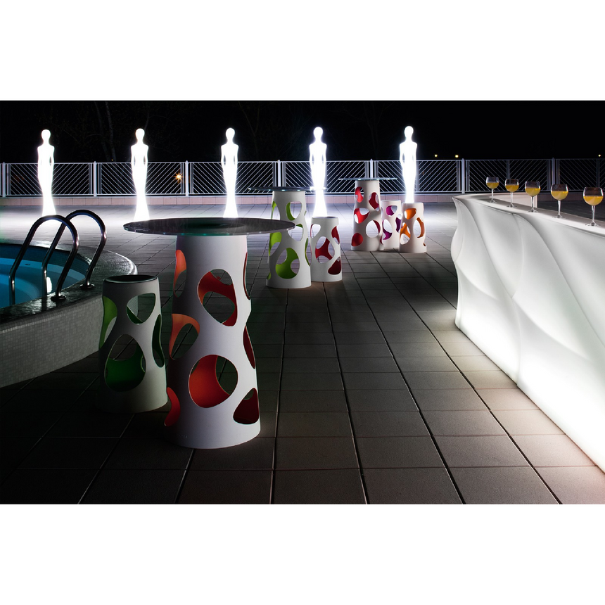 White Stackable Outdoor Stool | Myyour Liberty | Italianfurniture.com