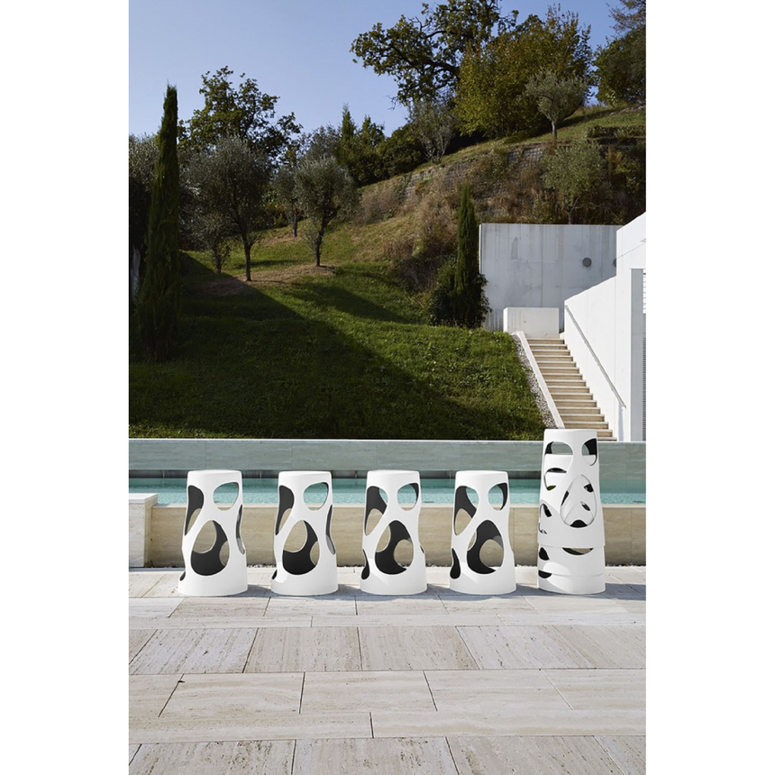 White Stackable Outdoor Stool | Myyour Liberty | Italianfurniture.com