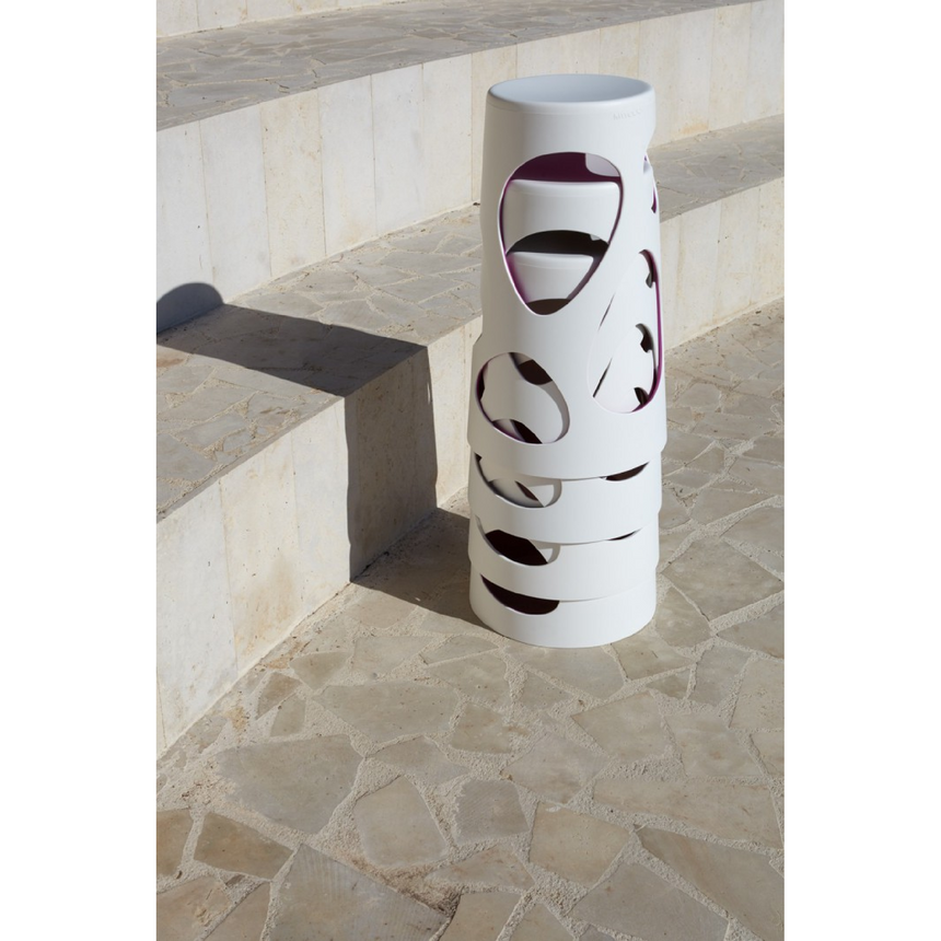 White Stackable Outdoor Stool | Myyour Liberty | Italianfurniture.com