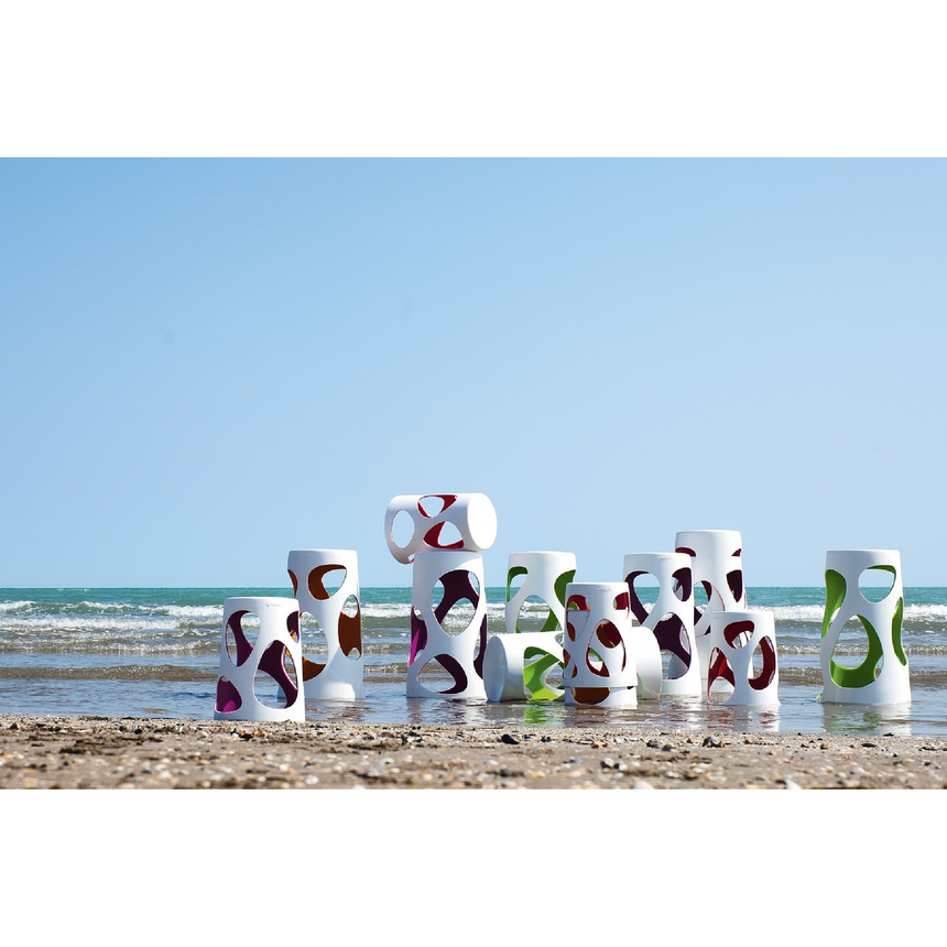 White Stackable Outdoor Stool | Myyour Liberty | Italianfurniture.com