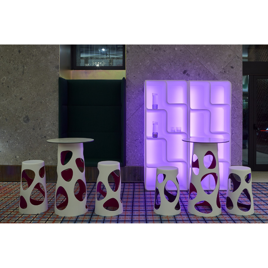 White Stackable Outdoor Stool | Myyour Liberty | Italianfurniture.com