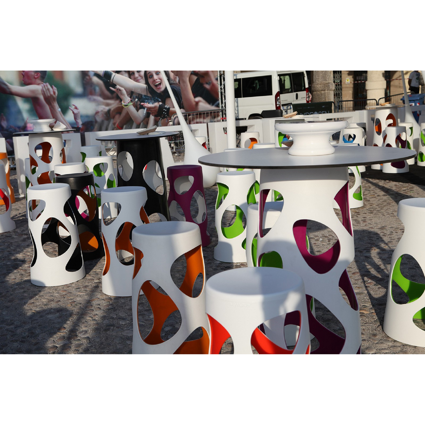 White Stackable Outdoor Stool | Myyour Liberty | Italianfurniture.com