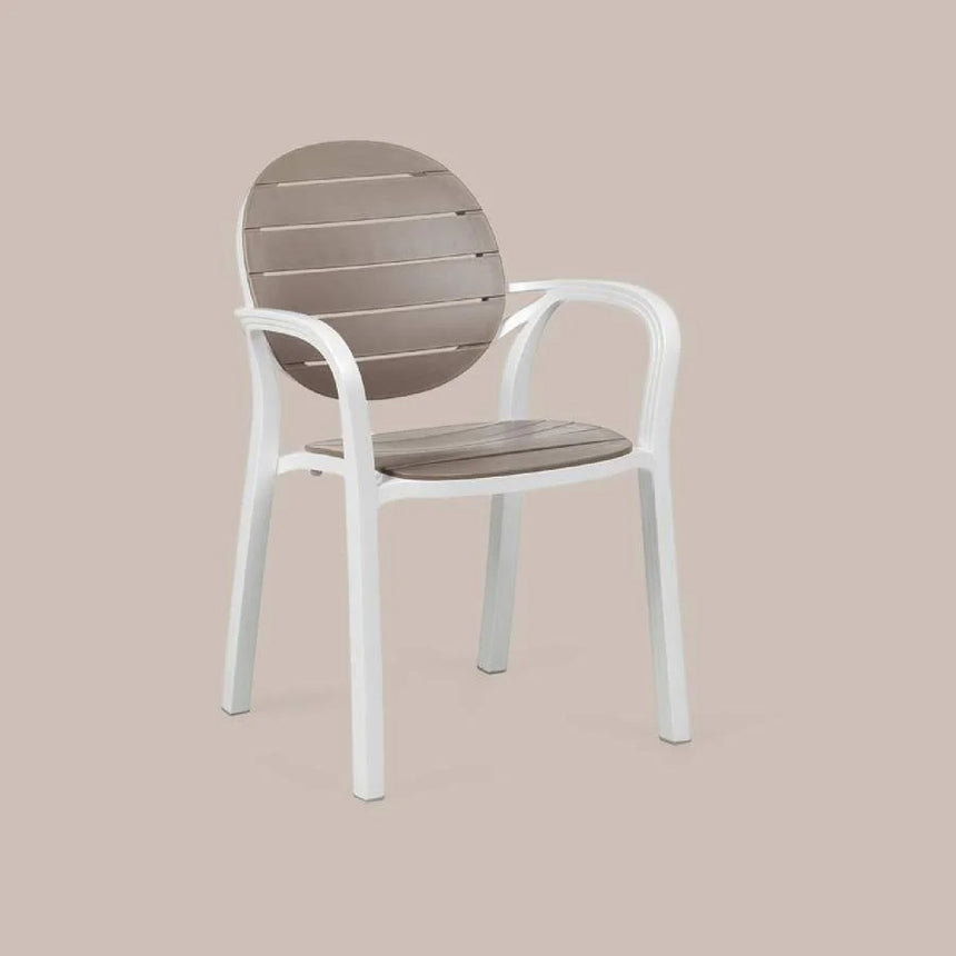 Round-Back Slatted Armchair | Nardi Palma | Italianfurniture.com