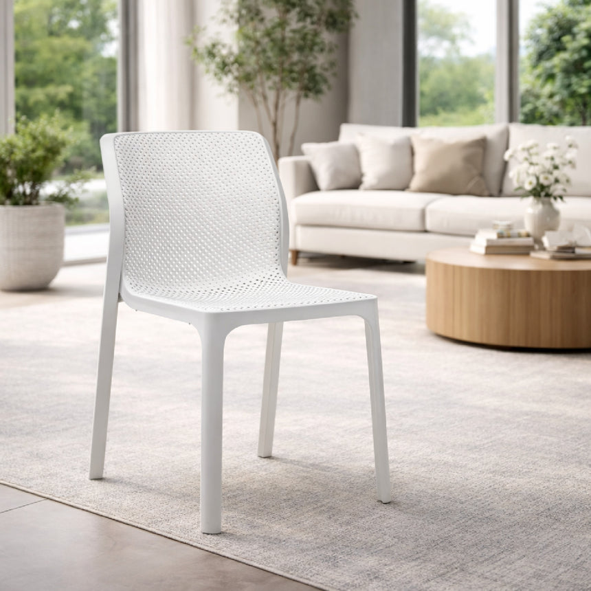 Perforated Monobloc Outdoor Dining Chair | Nardi Bit