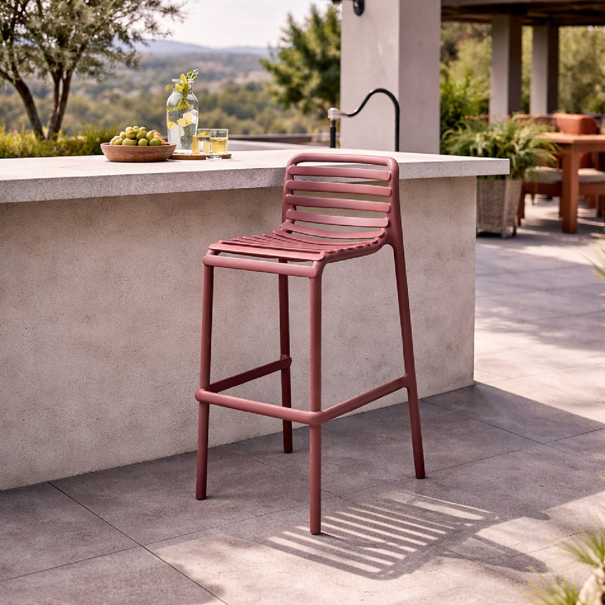 Slatted Outdoor Bar Stool | Nardi Doga