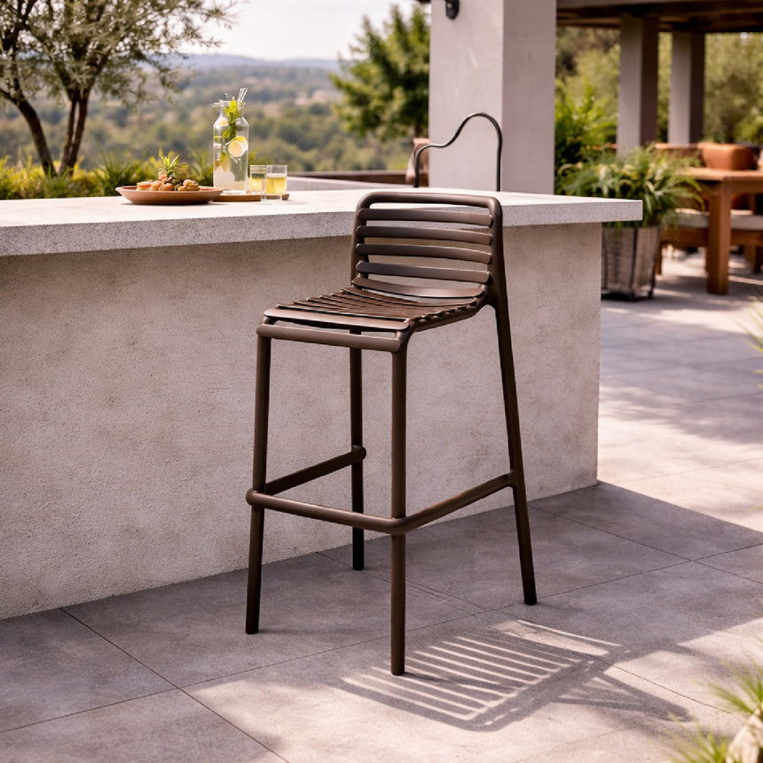 Slatted Outdoor Bar Stool | Nardi Doga