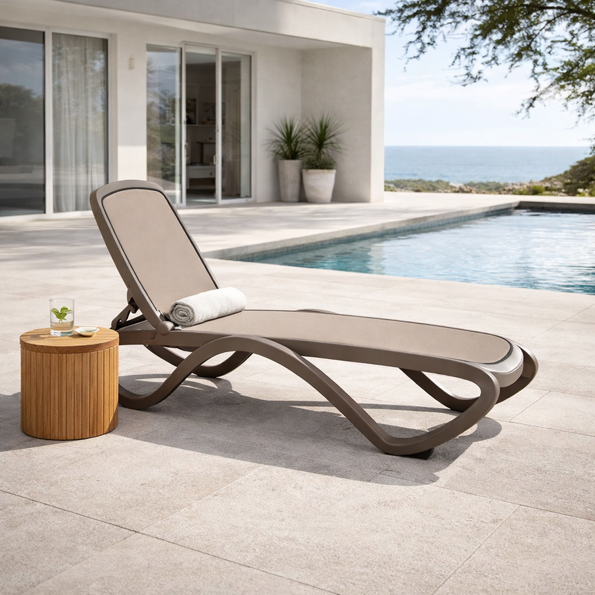 Fabric Adjustable Outdoor Chaise Lounge | Nardi Omega | Italianfurniture.com