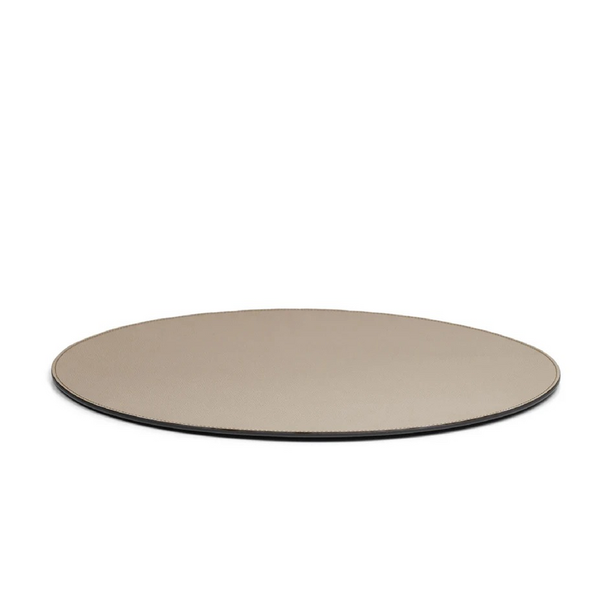 Grained Leather Round Placemat | Pinetti | Italianfurniture.com